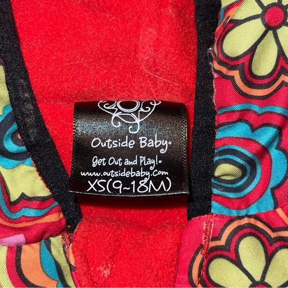 Outside Baby Infant Bunting Snowsuit Pink Floral Zipperd Size 9-18 months - Picture 4 of 5